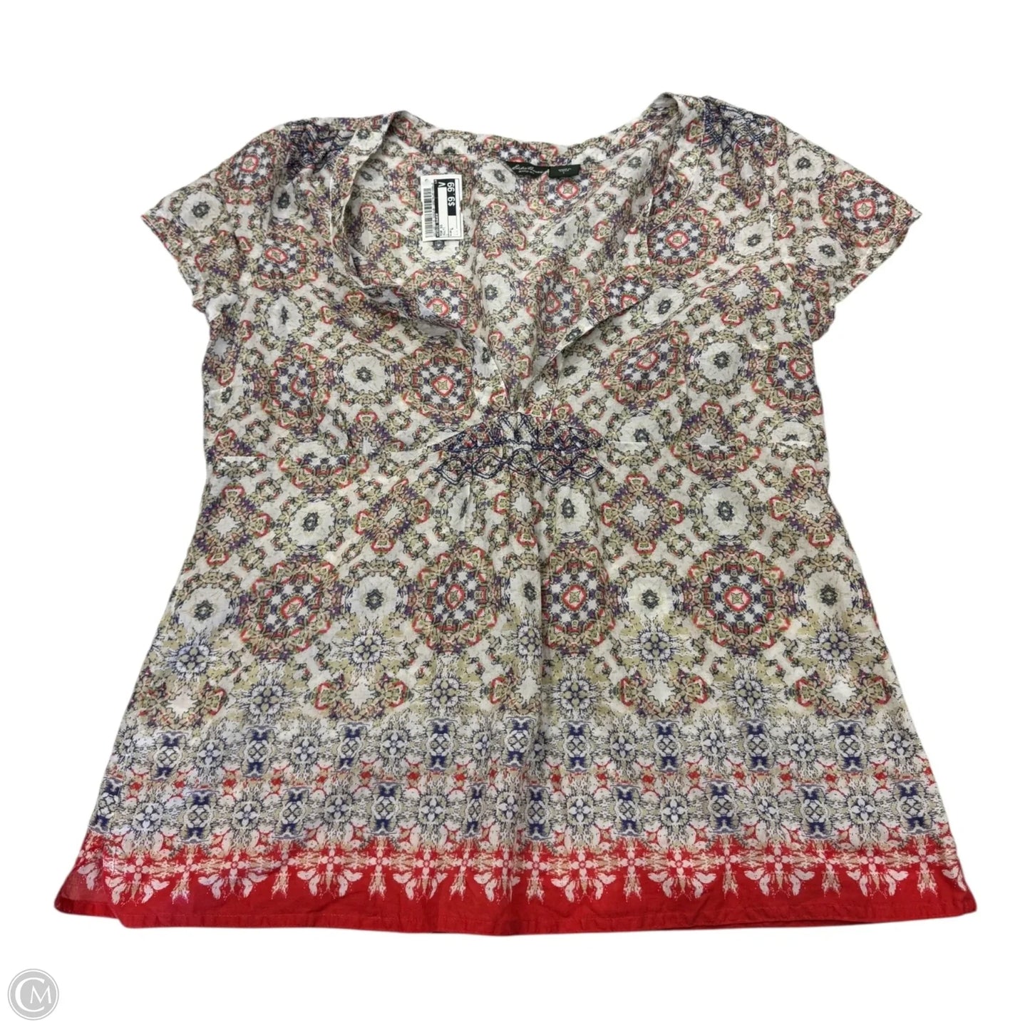 Top Short Sleeve By Eddie Bauer In Multi-colored, Size: L