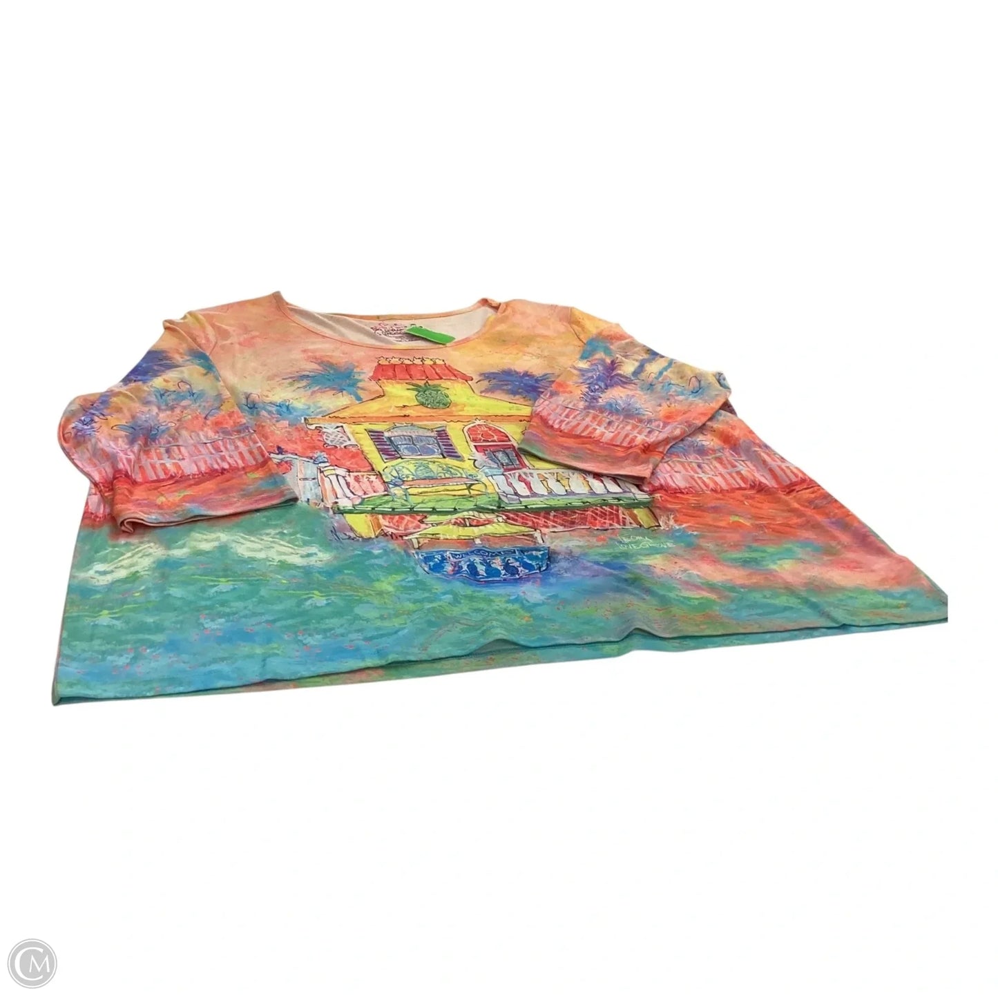 Top 3/4 Sleeve By Leoma Lovegrove In Multi-colored, Size: 3x