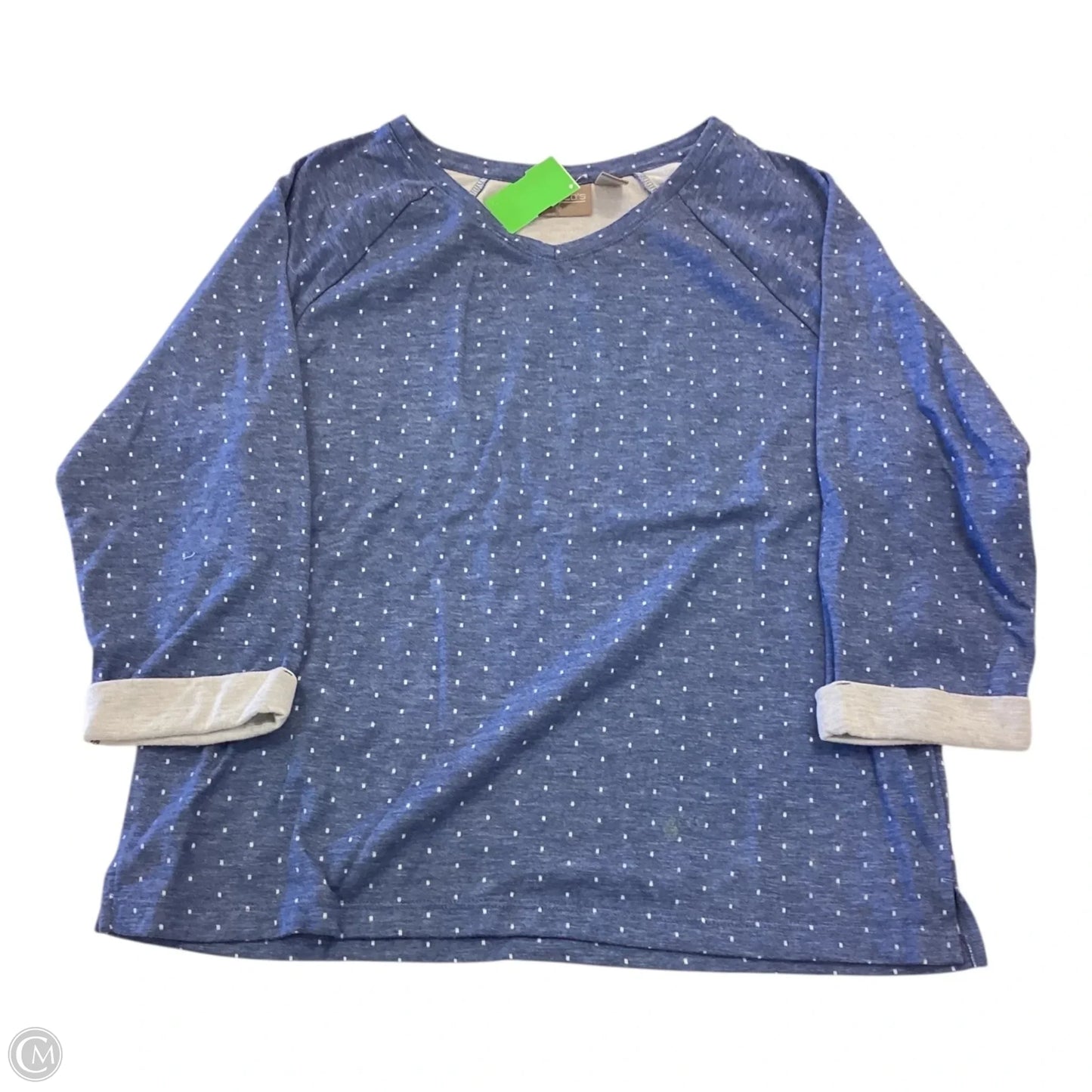 Top 3/4 Sleeve By Chicos In Polkadot Pattern, Size: M