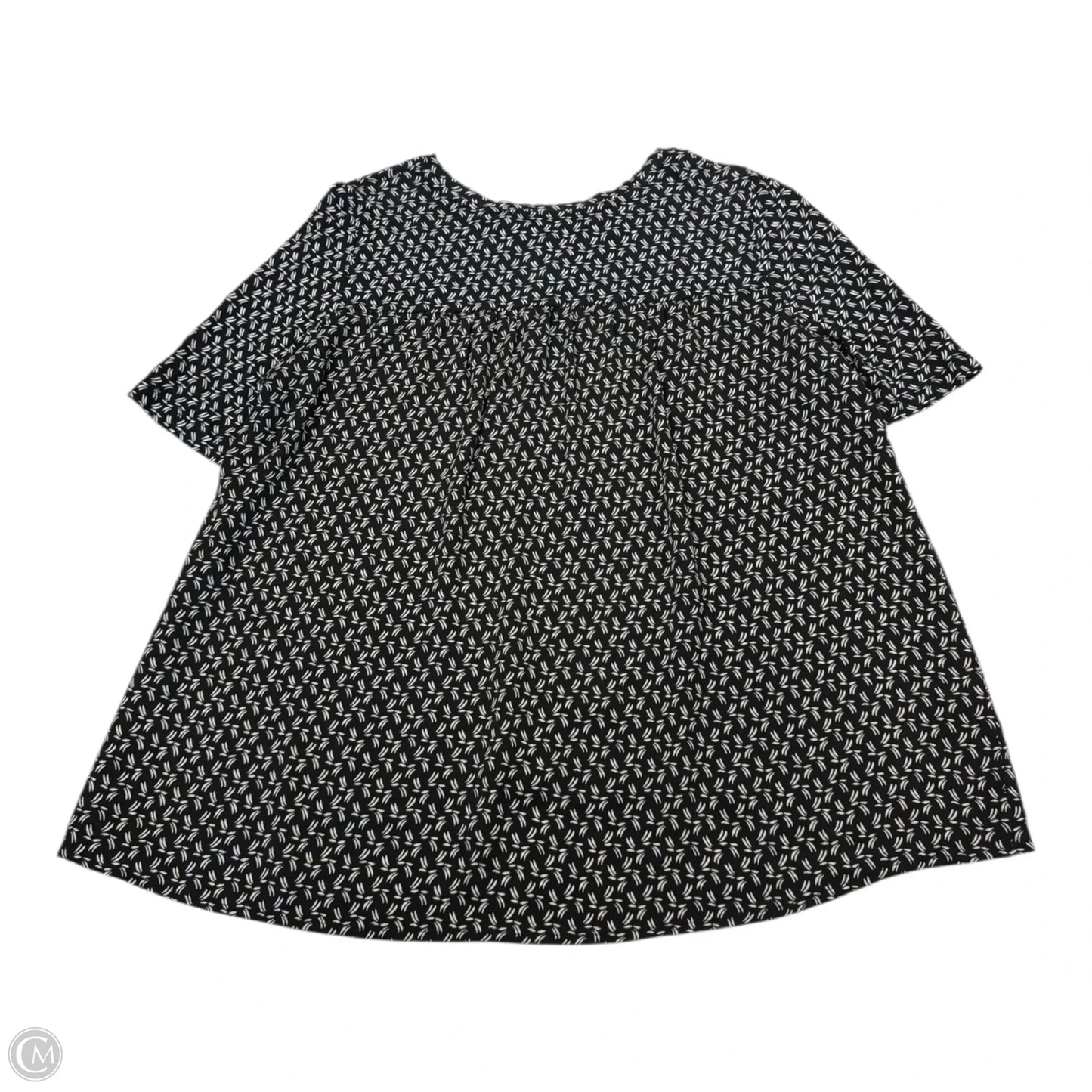 Top Short Sleeve By Loft In Black & White, Size: Xs