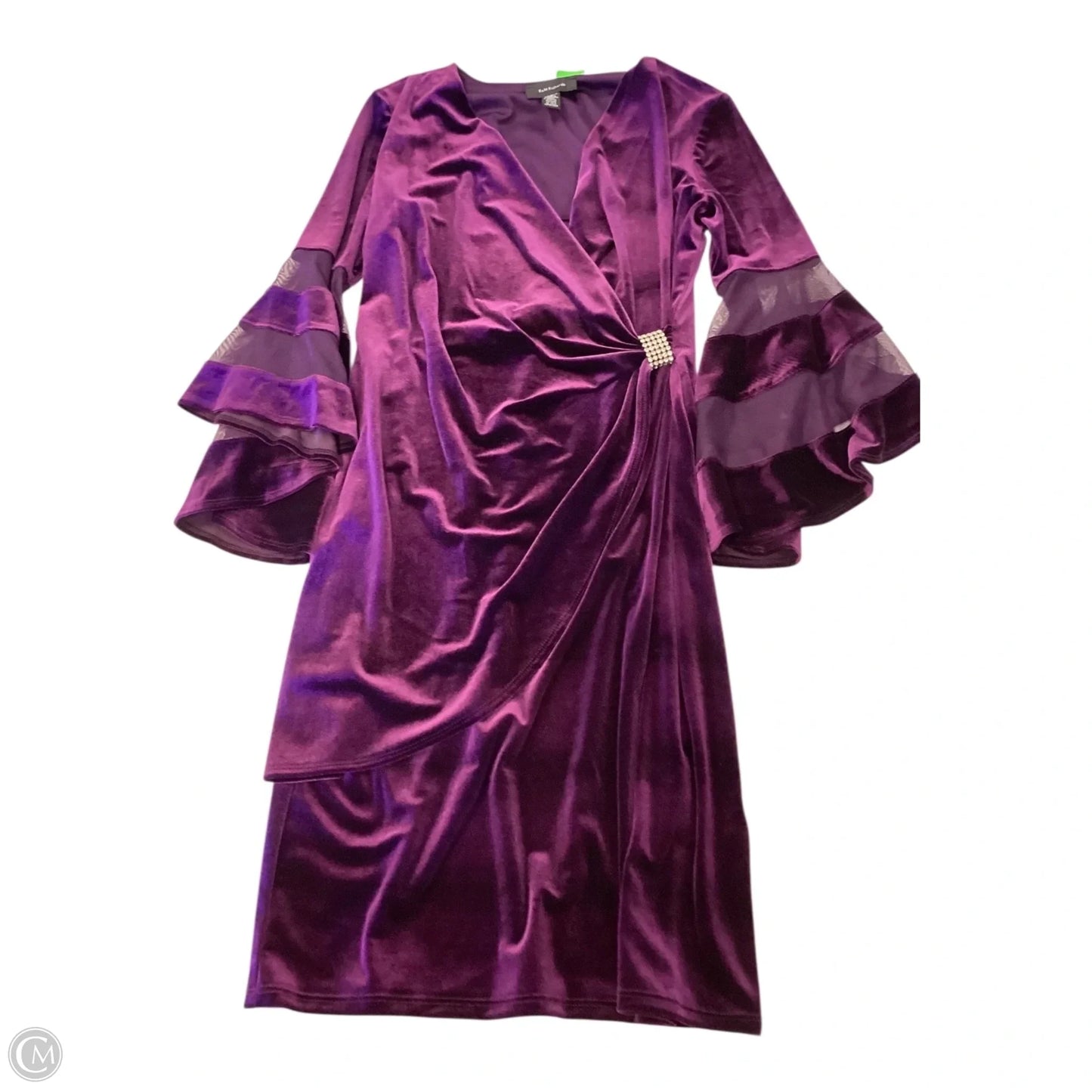 Dress Party Midi By R And M Richards In Purple, Size: 12