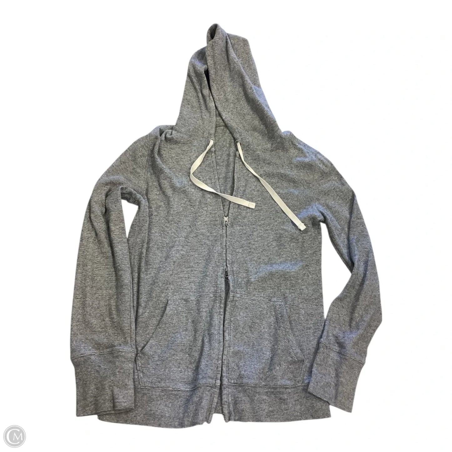 Sweatshirt Hoodie By J. Crew In Blue & Cream, Size: M