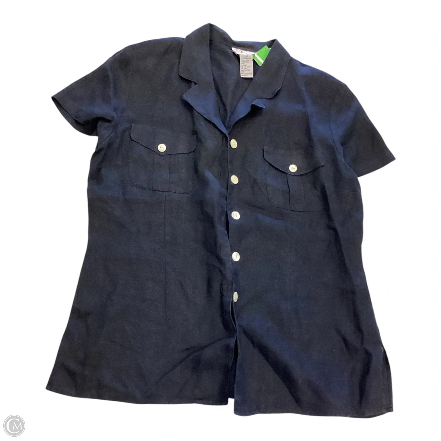 Top Short Sleeve By Talbots In Black, Size: 12p