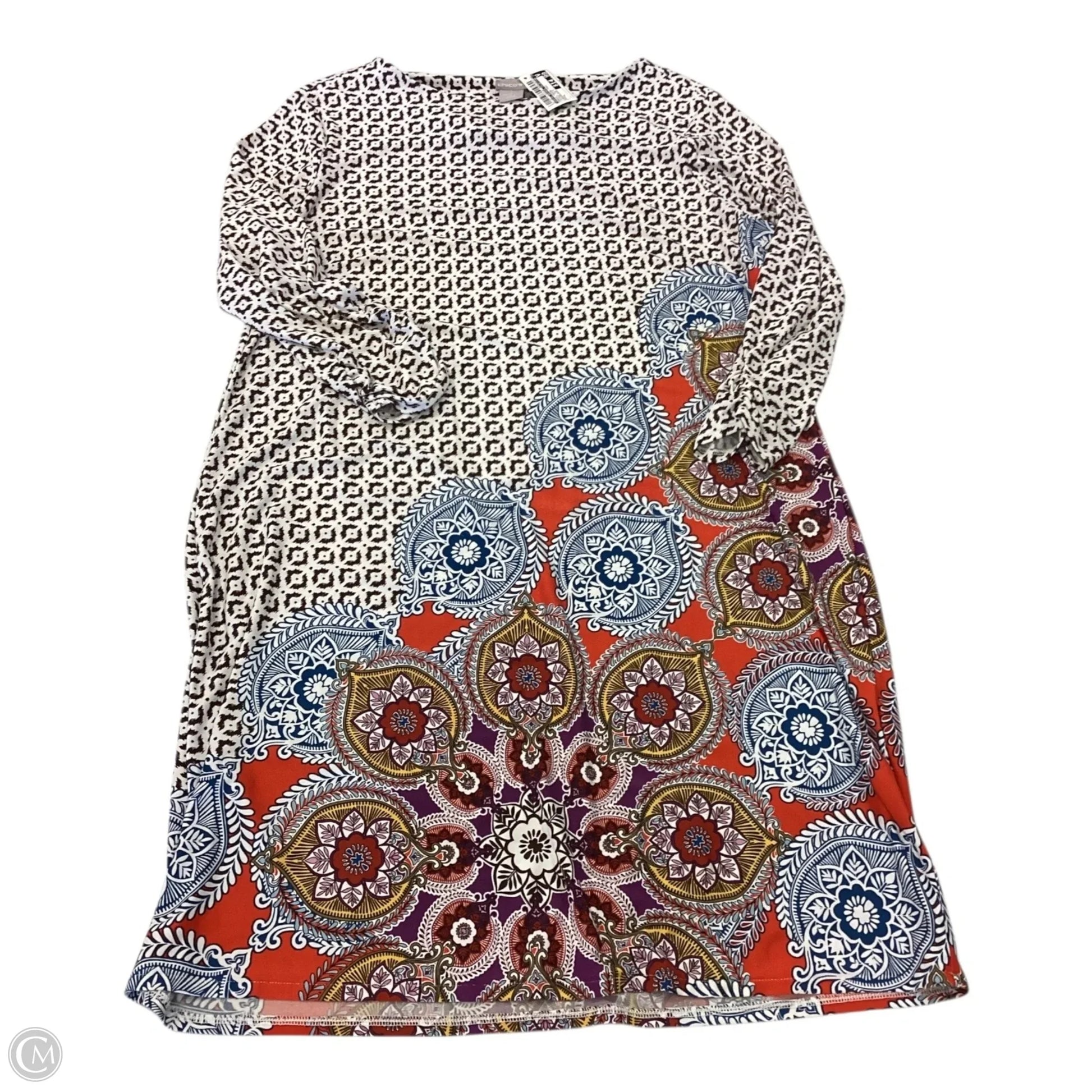 chicos midi dress Dress Casual Midi By Chicos Private Collection In Paisley Print, Size: L