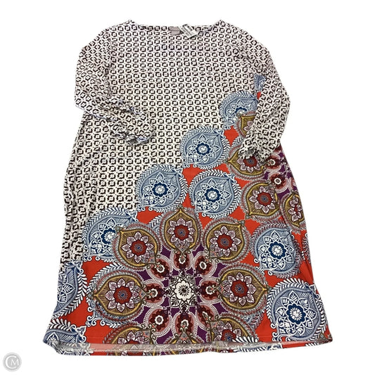 Dress Casual Midi By Chicos Private Collection In Paisley Print, Size: L