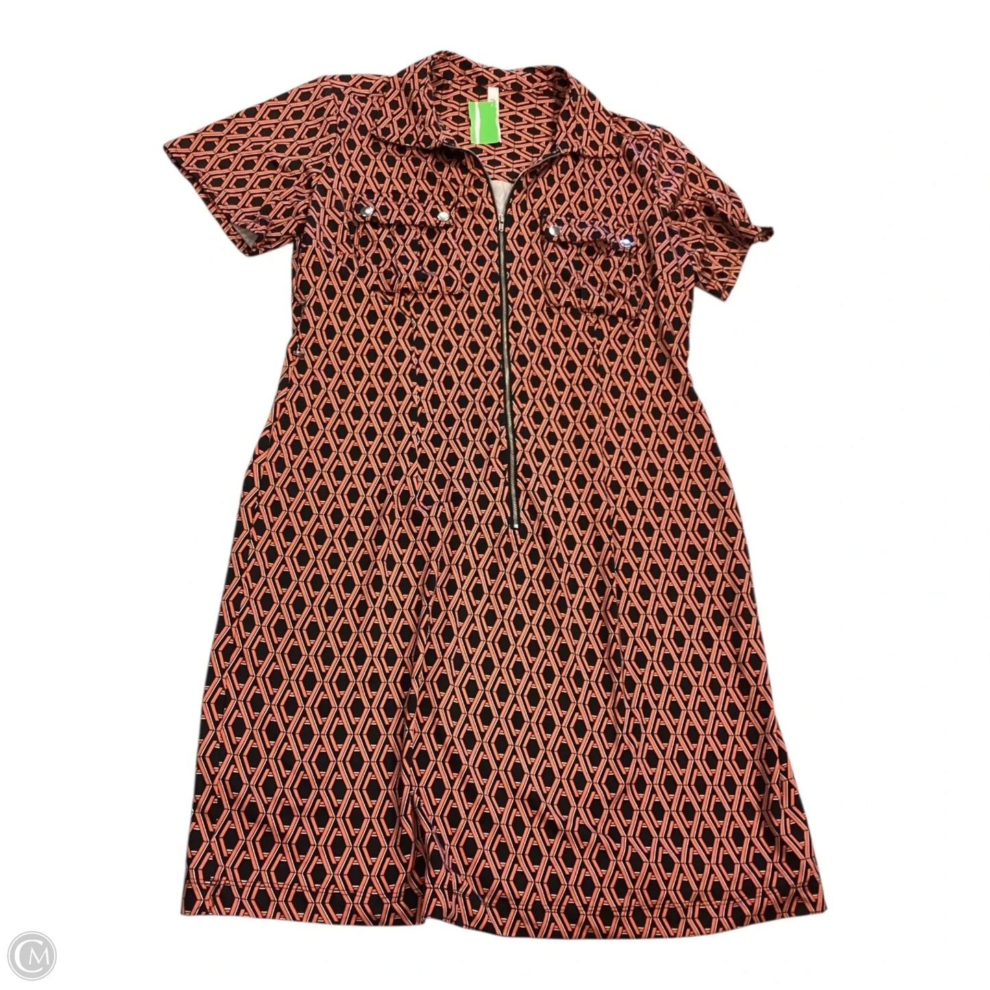 Dress Casual Midi By Ny Collection In Geometric Pattern, Size: Xl