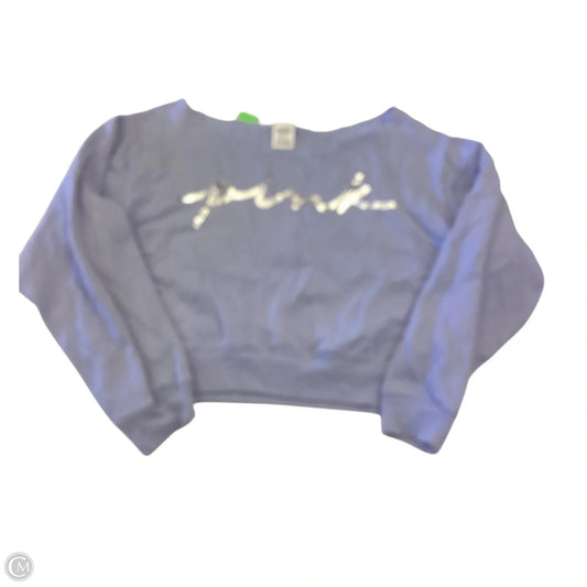 Sweatshirt Crewneck By Pink In Blue & Silver, Size: Xl