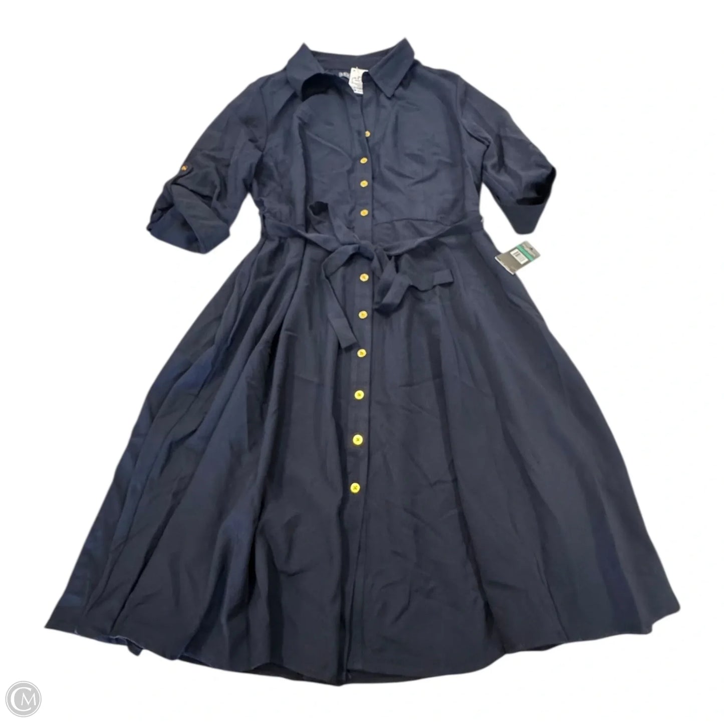 Dress Casual Midi By Sharagano In Navy, Size: 16