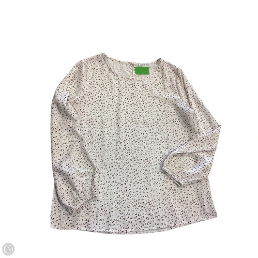 Top Long Sleeve By Clothes Mentor In Brown & White, Size: L