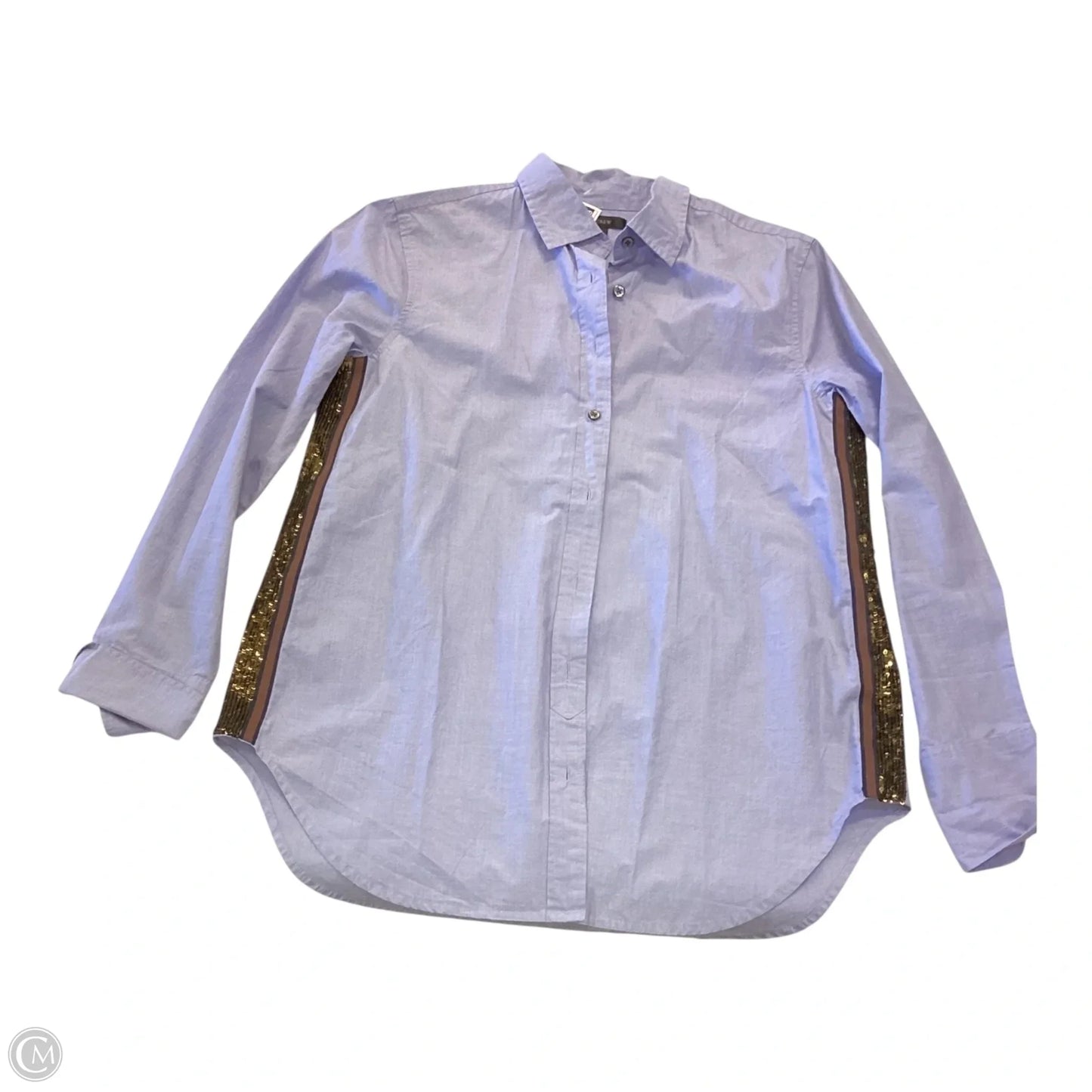 Top Long Sleeve By J. Crew In Blue & Gold, Size: 6