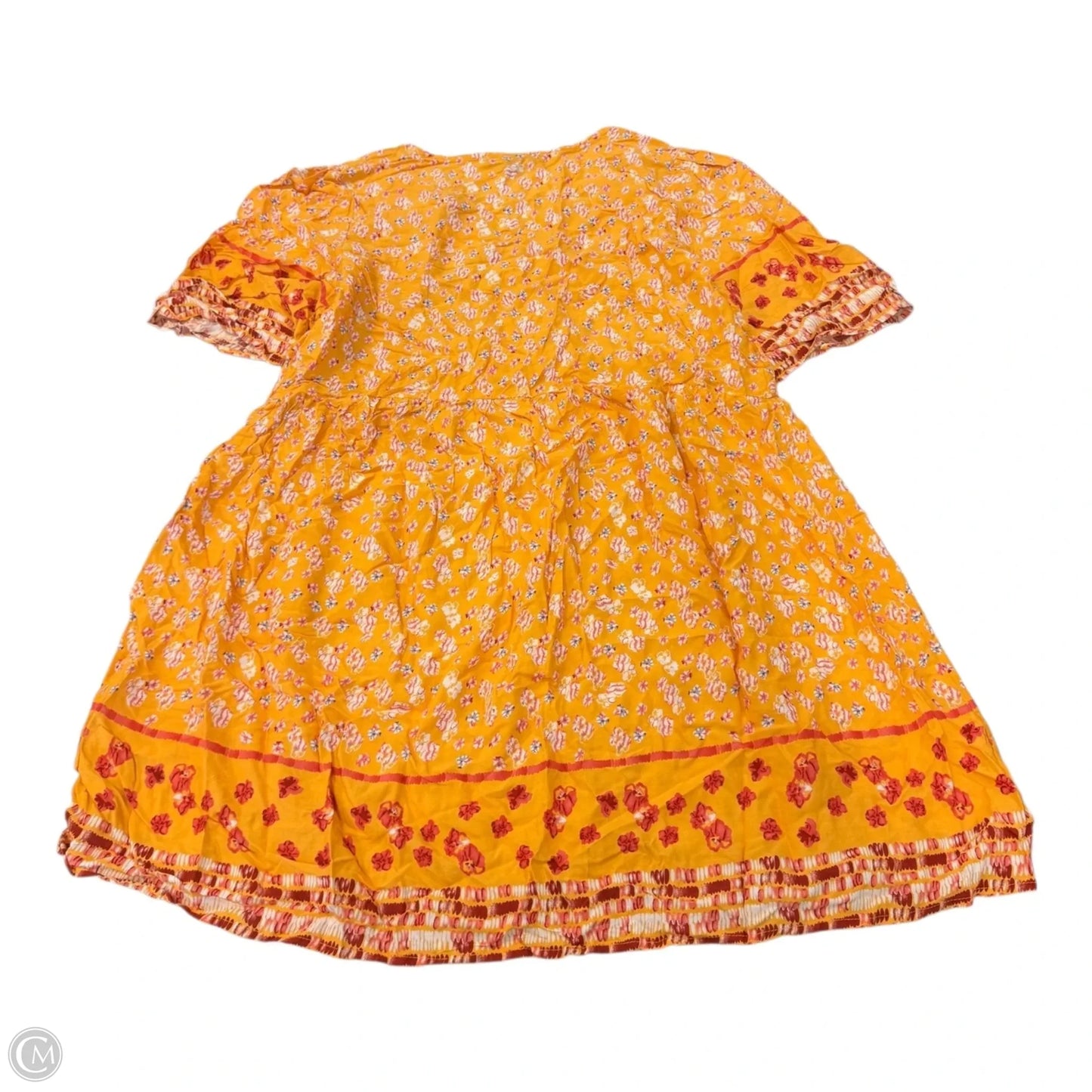 Dress Casual Midi By Suzanne Betro In Orange & Red, Size: 1x