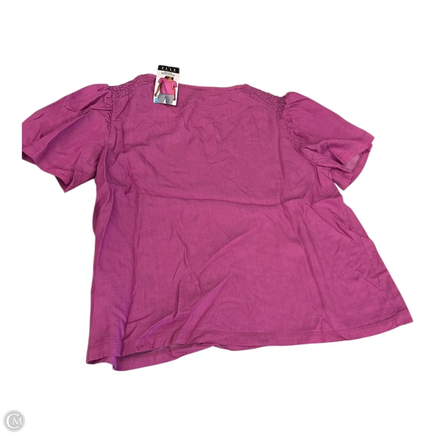 Top Short Sleeve By Elle In Purple, Size: Xl