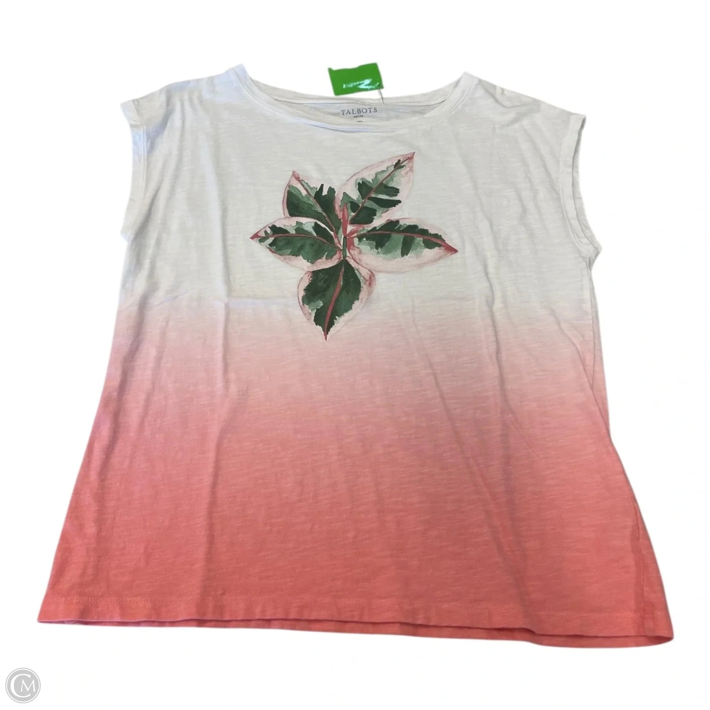 Top Short Sleeve By Talbots In Tropical Print, Size: Mp