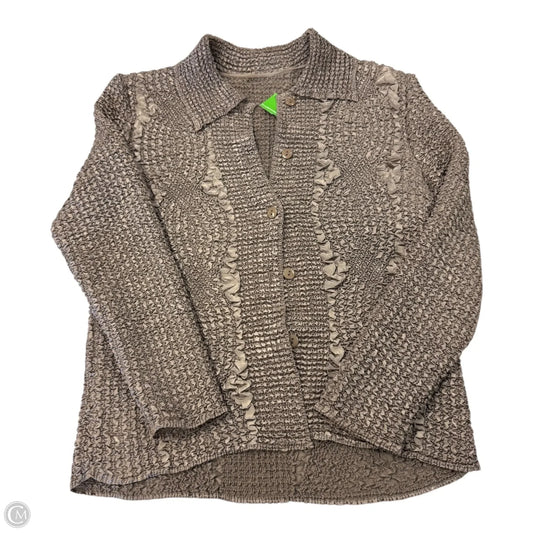 Jacket Shirt By Clothes Mentor In Beige, Size: Osfm