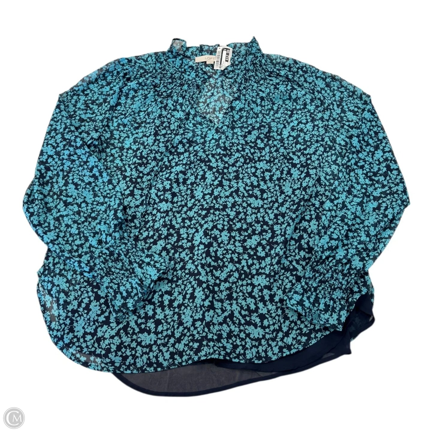 Top Long Sleeve By Loft In Floral Print, Size: S