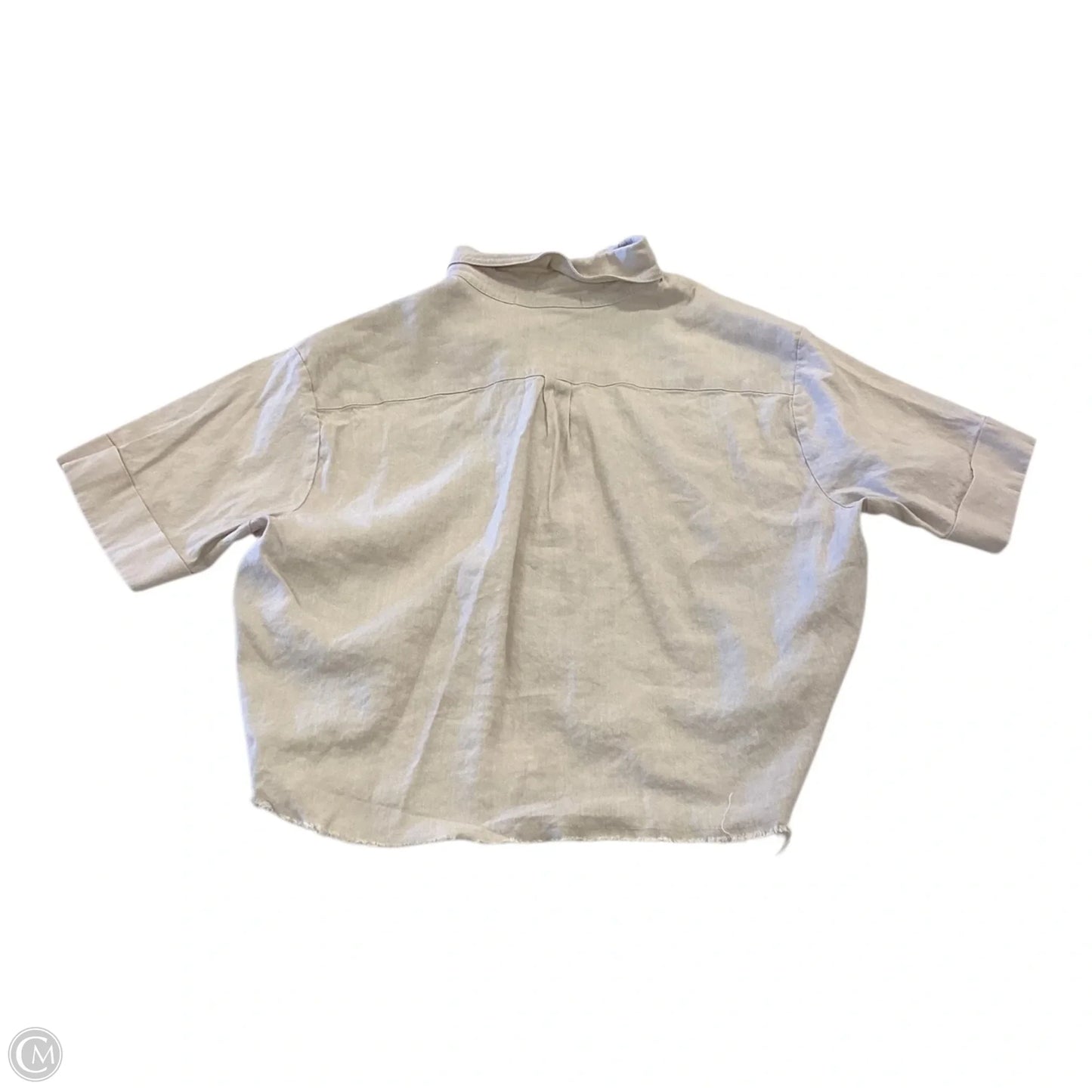 Top Short Sleeve By Shore In Beige, Size: S