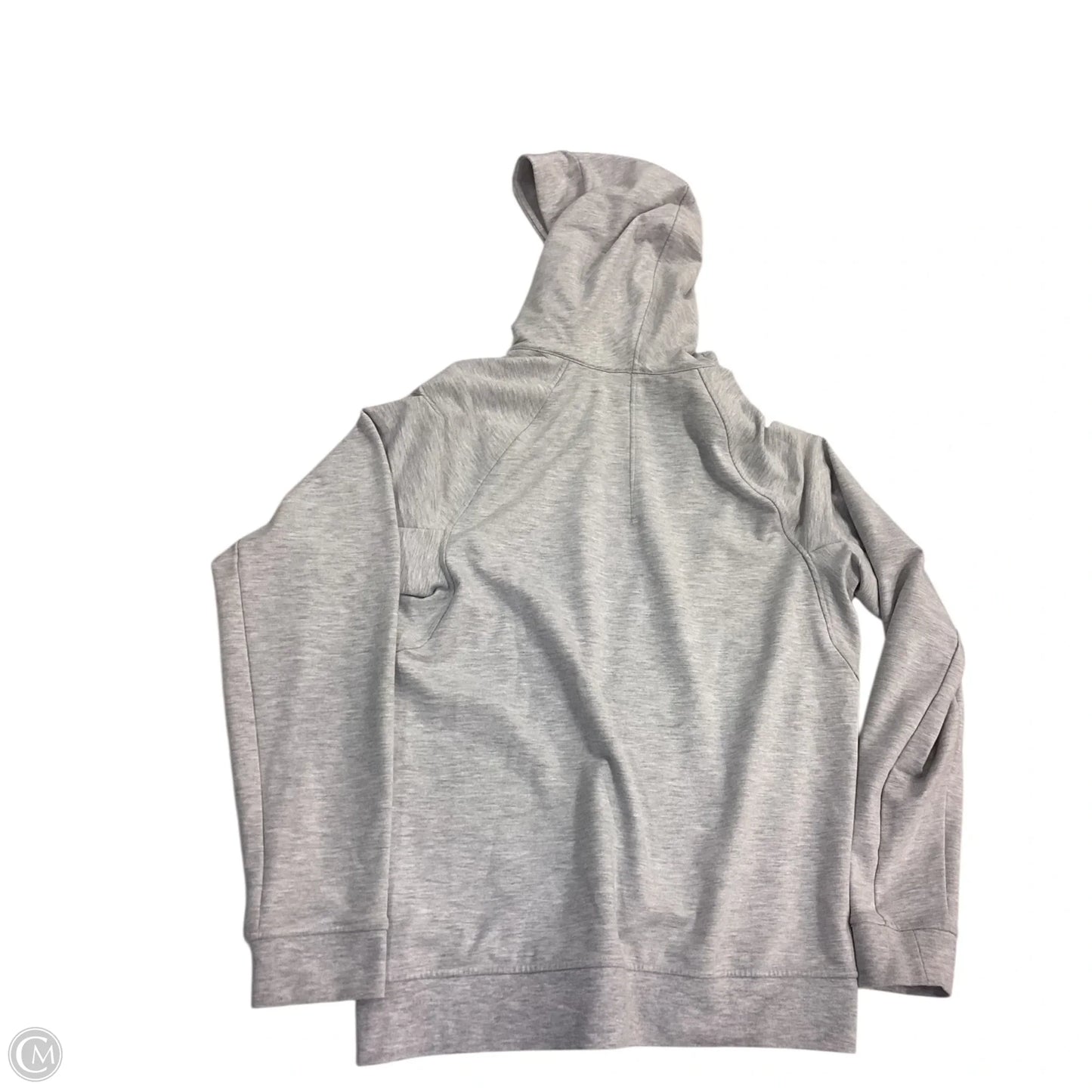 Athletic Sweatshirt Hoodie By Lululemon In Grey, Size: M
