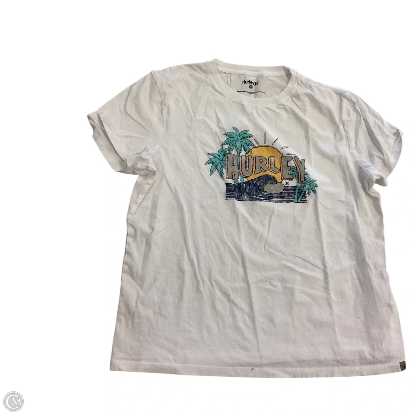 Top Short Sleeve By Hurley In Tropical Print, Size: M