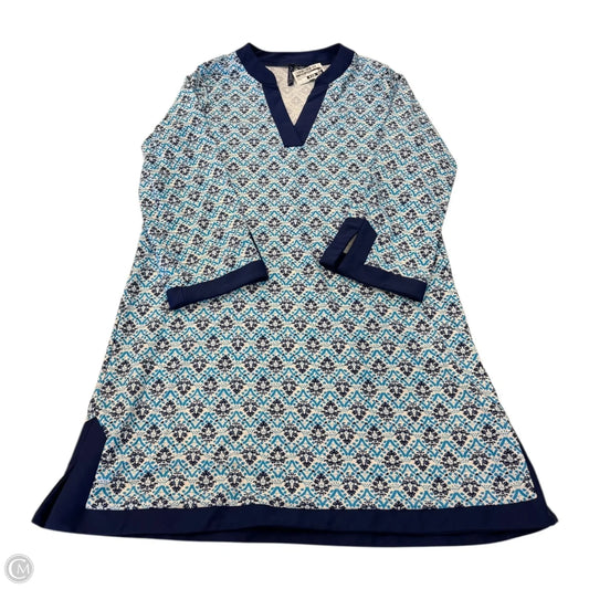 Dress Casual Short By Clothes Mentor In Blue & White, Size: L