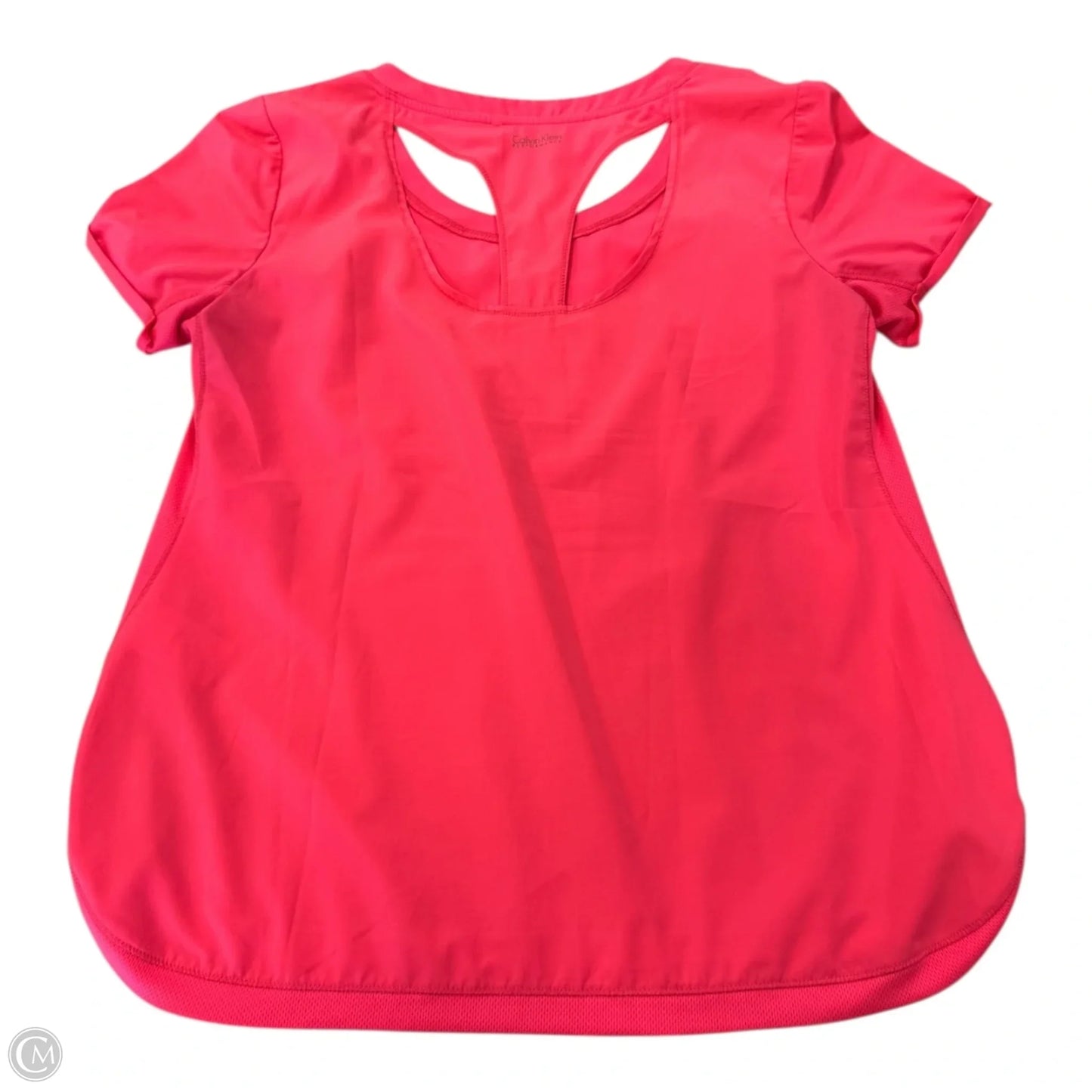 Top Short Sleeve By Calvin Klein In Pink, Size: L