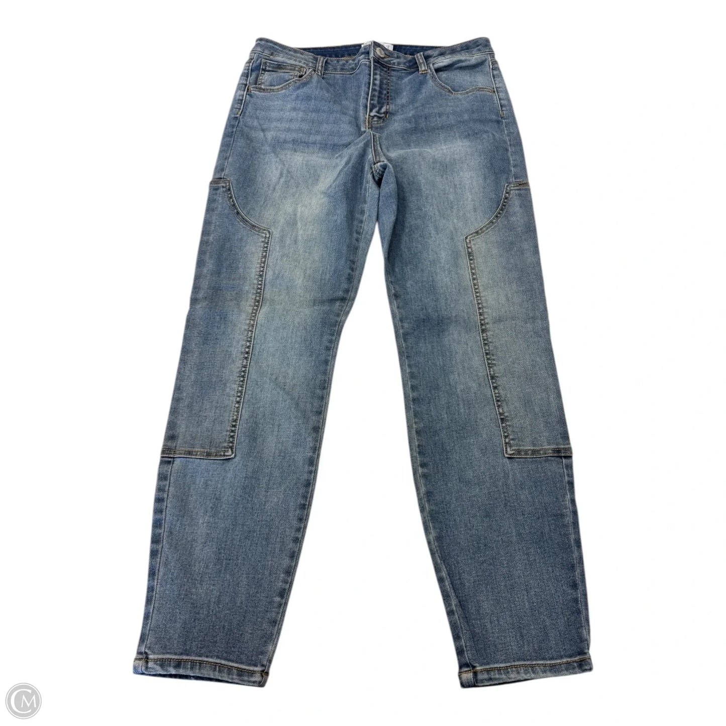Jeans Straight By Vanilla Star In Blue Denim, Size: 12