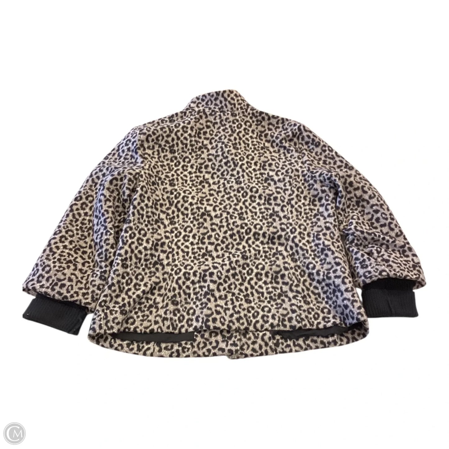 Jacket Fleece By Chicos In Animal Print, Size: M