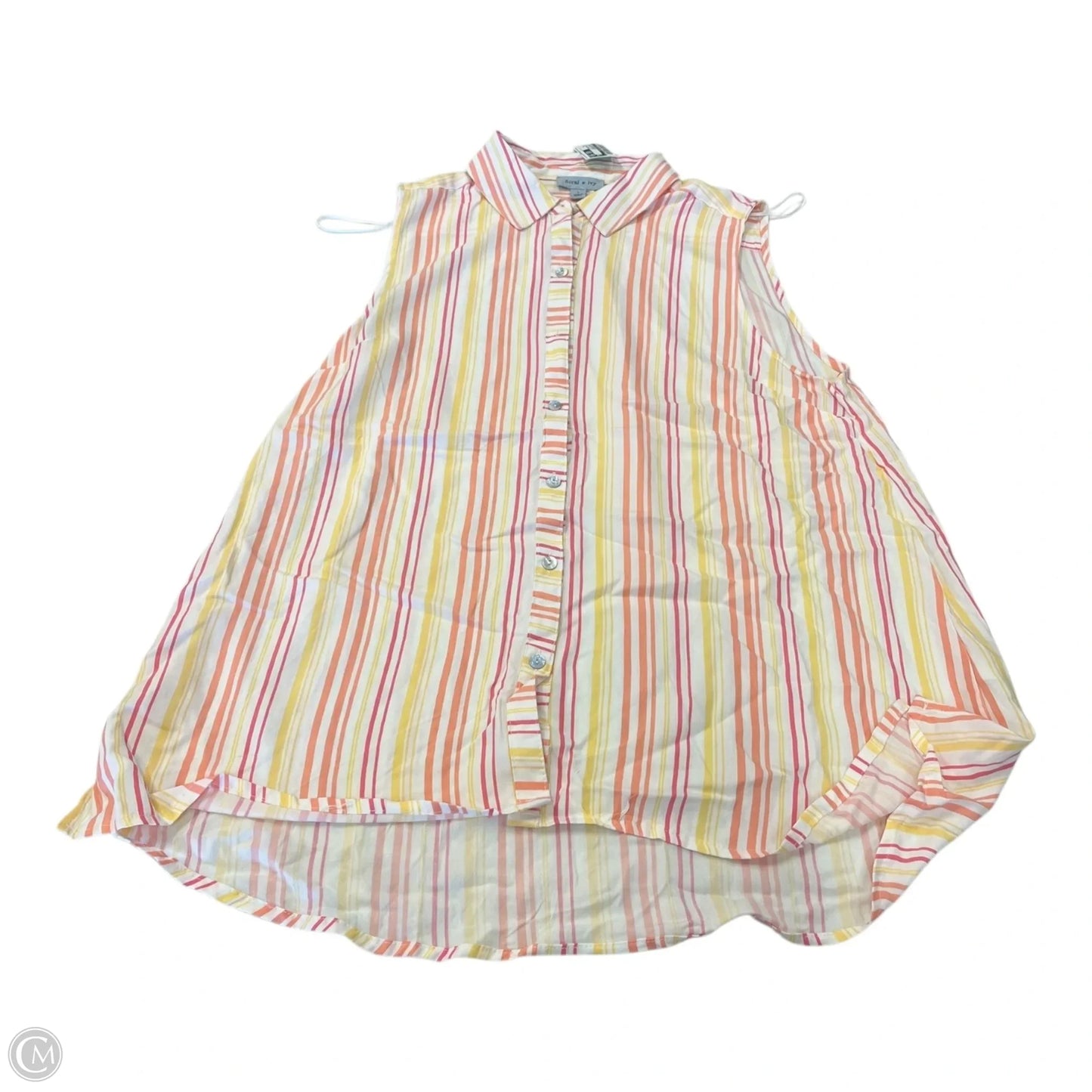 Top Sleeveless By Clothes Mentor In Striped Pattern, Size: L