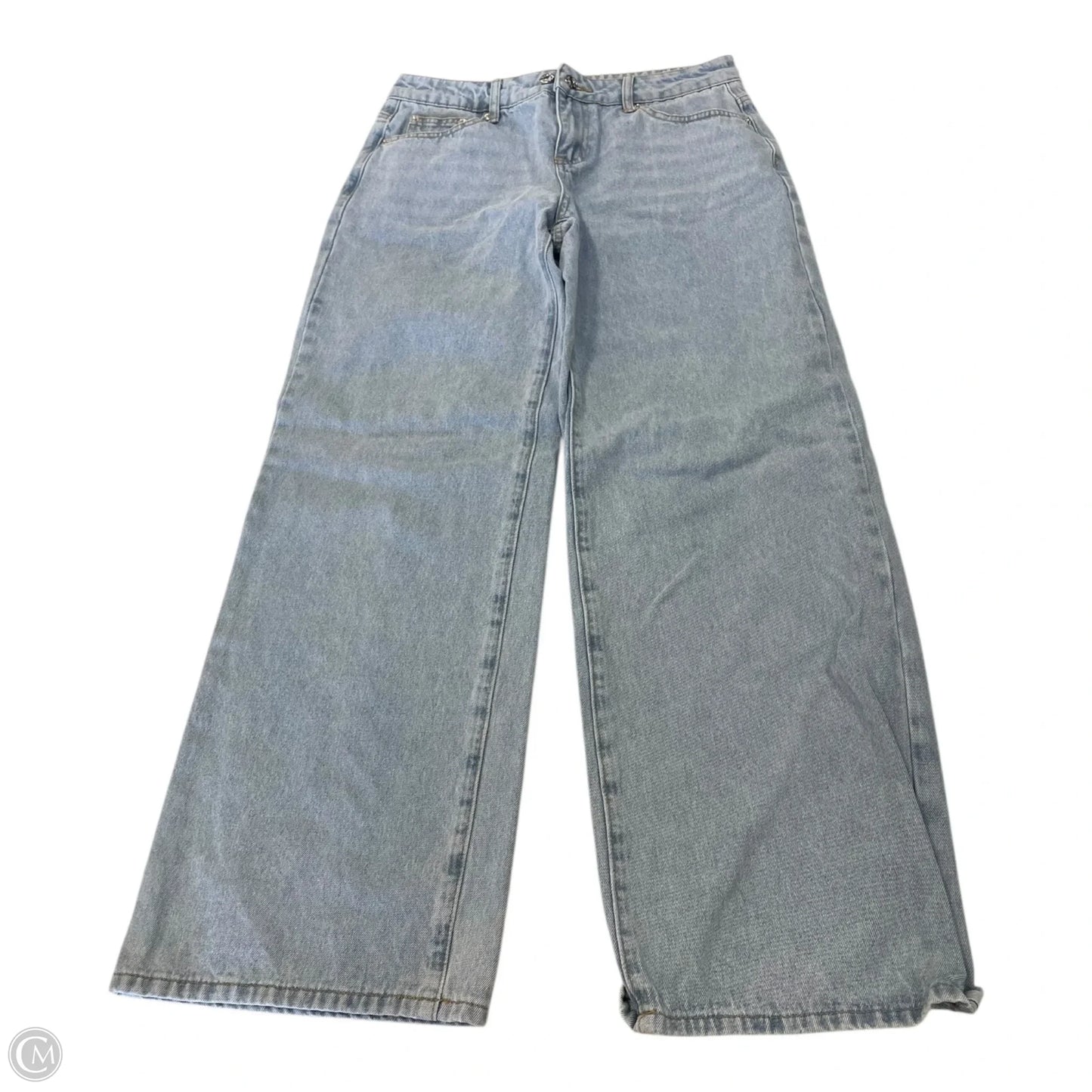 Jeans Wide Leg By Edikted In Blue Denim, Size: M