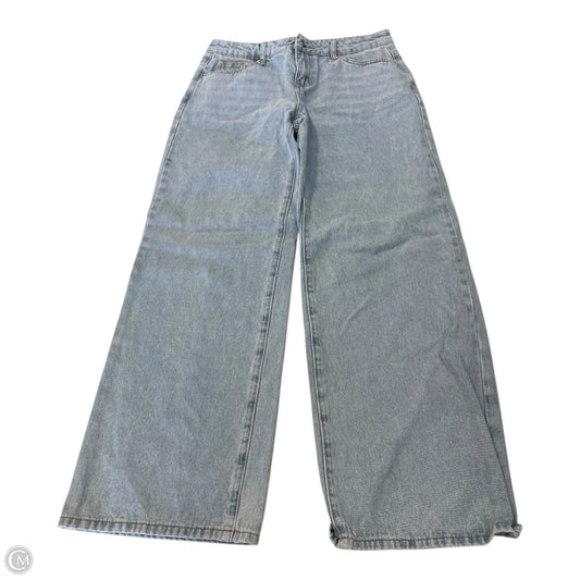 Jeans Wide Leg By Edikted In Blue Denim, Size: M