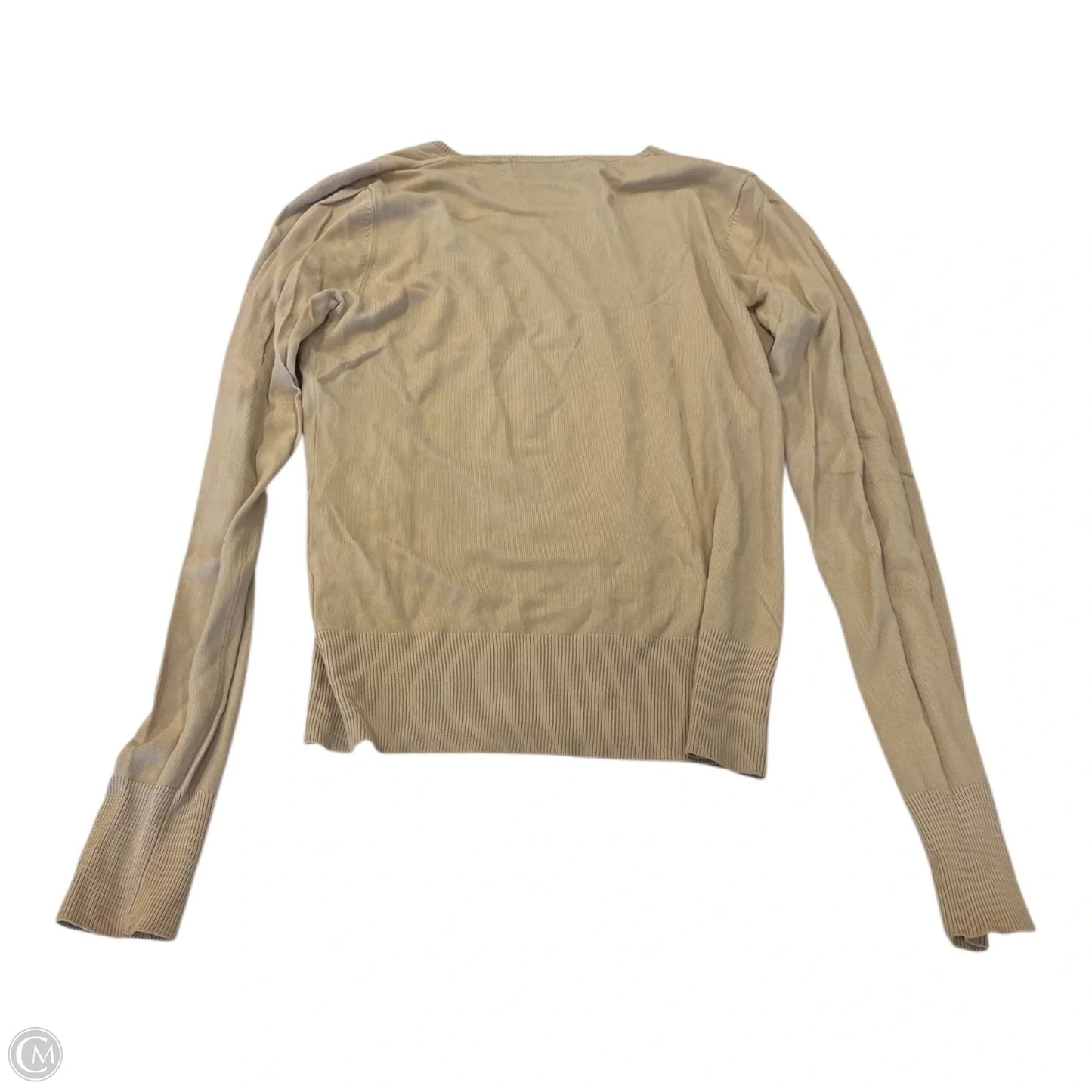 Top Long Sleeve By Bcbgmaxazria In Beige, Size: M