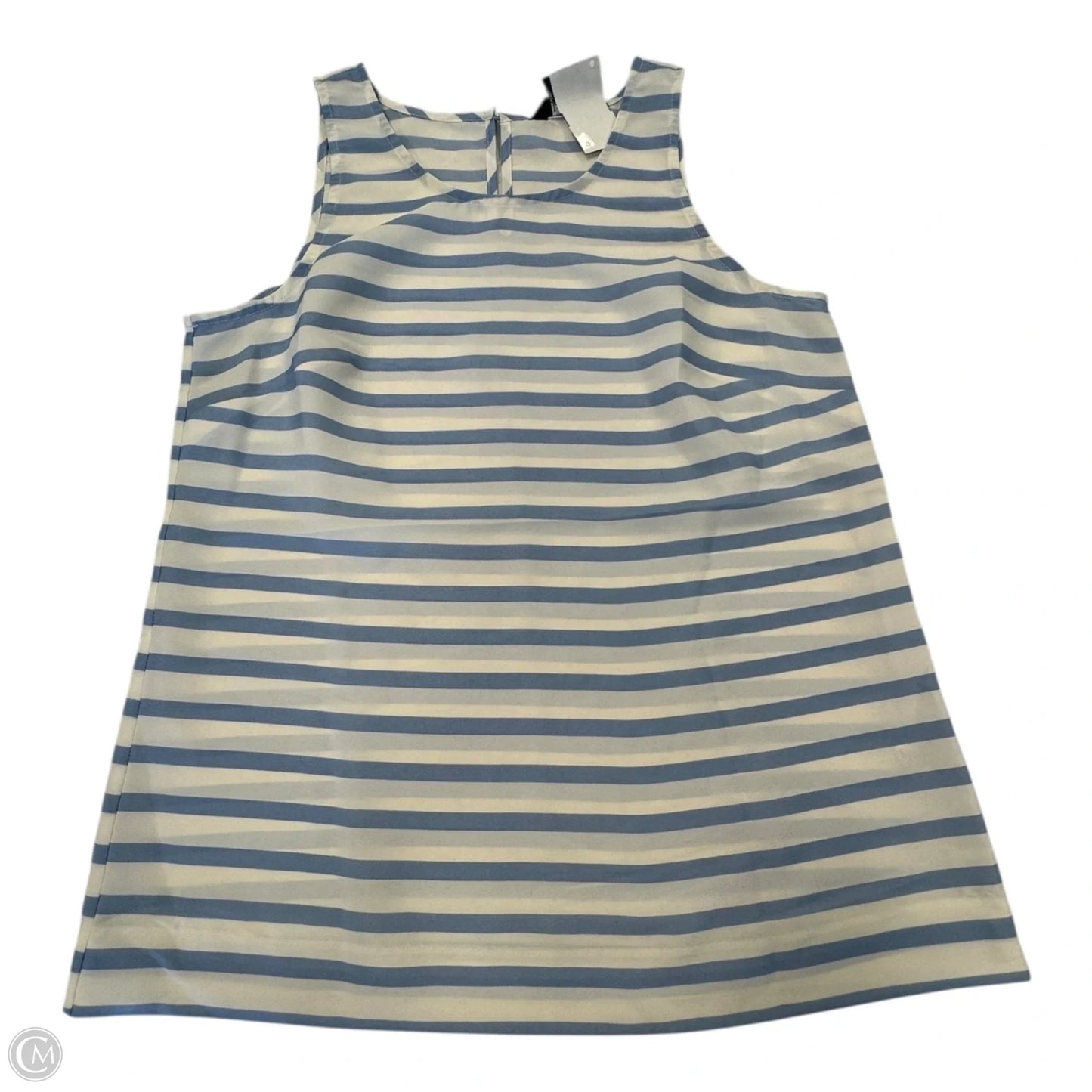 Top Sleeveless By J. Crew In Blue & White, Size: 0