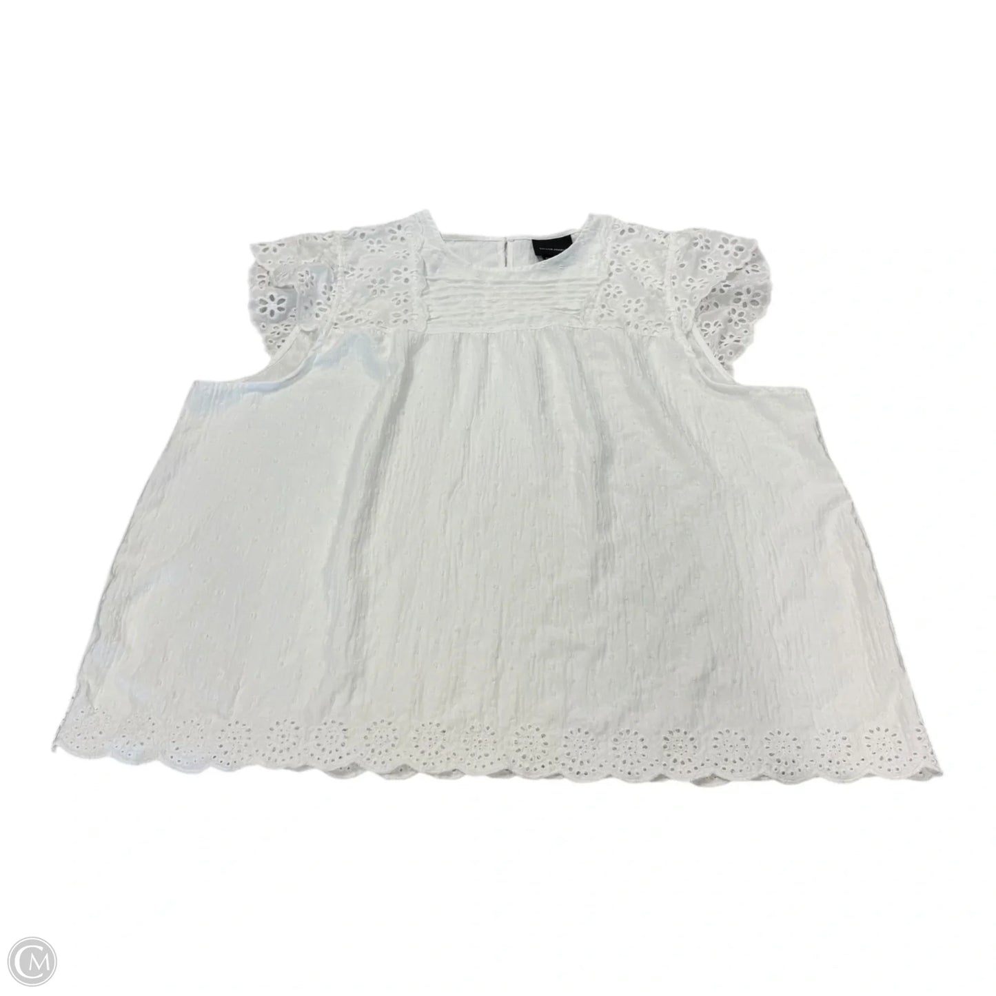 Top Short Sleeve By Clothes Mentor In White, Size: 1x
