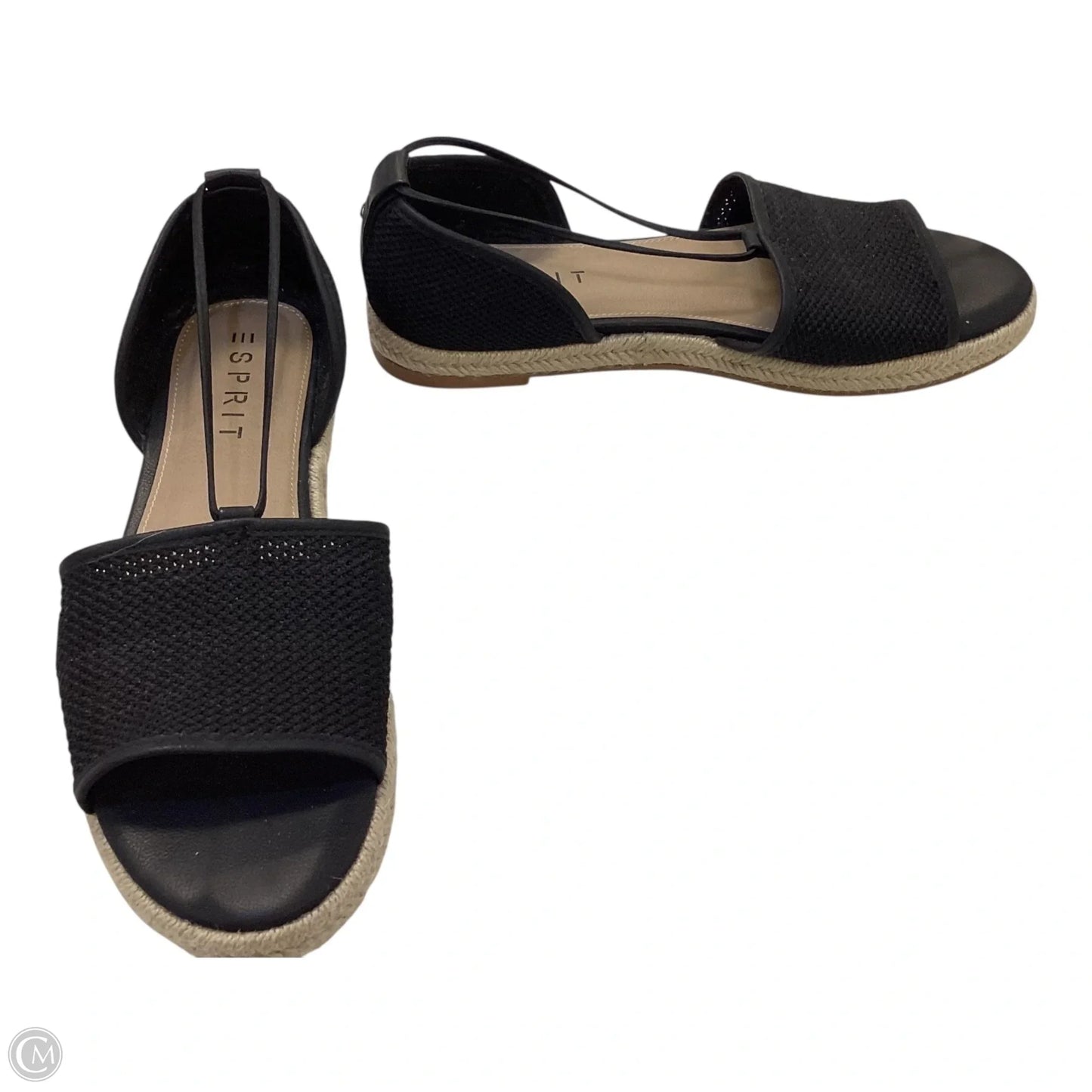 Shoes Flats By Esprit In Black & Tan, Size: 9