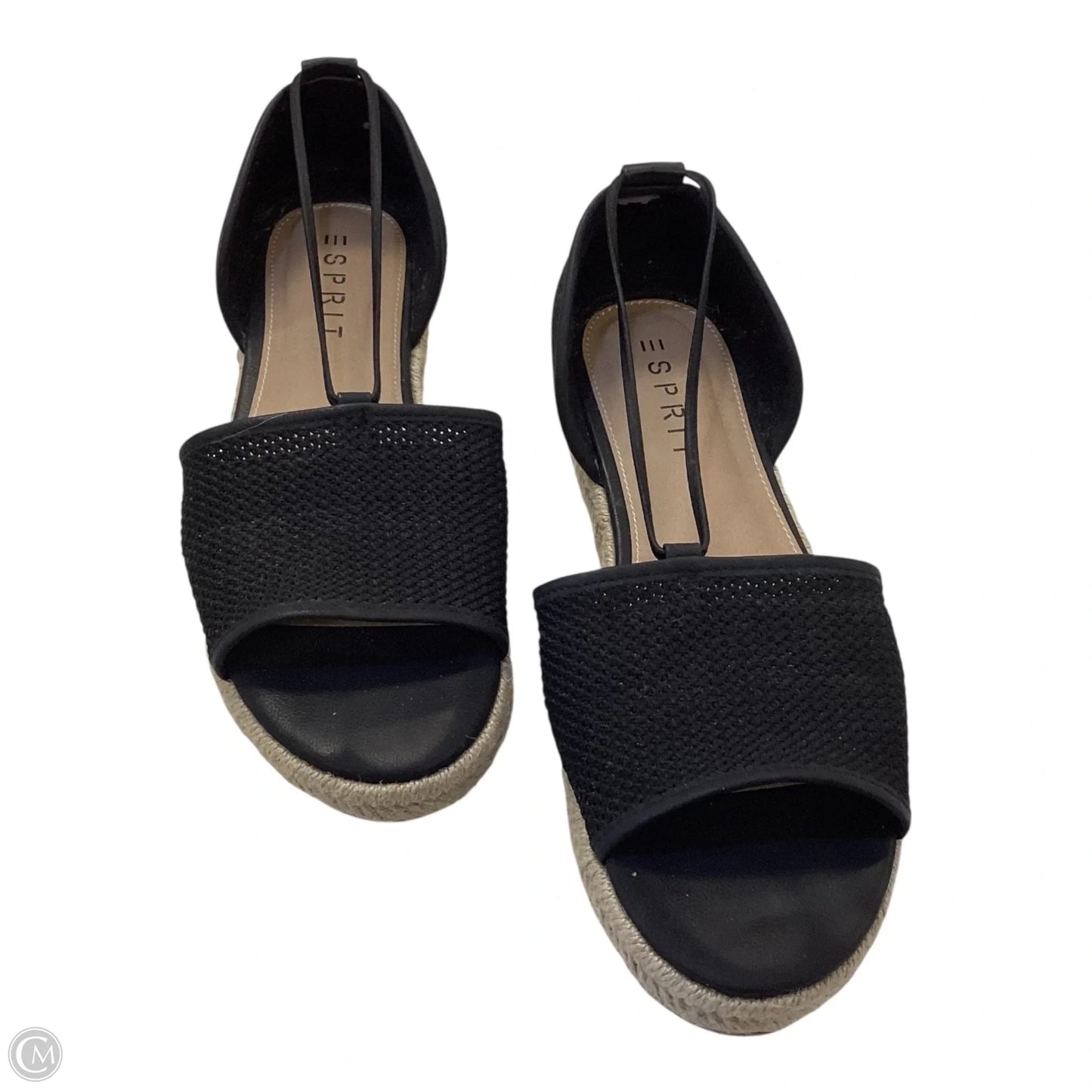 Shoes Flats By Esprit In Black & Tan, Size: 9