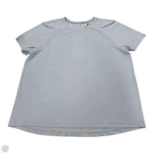 Top Short Sleeve By Lululemon In Blue, Size: 16