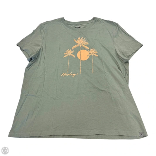 Top Short Sleeve By Hurley In Tropical Print, Size: L