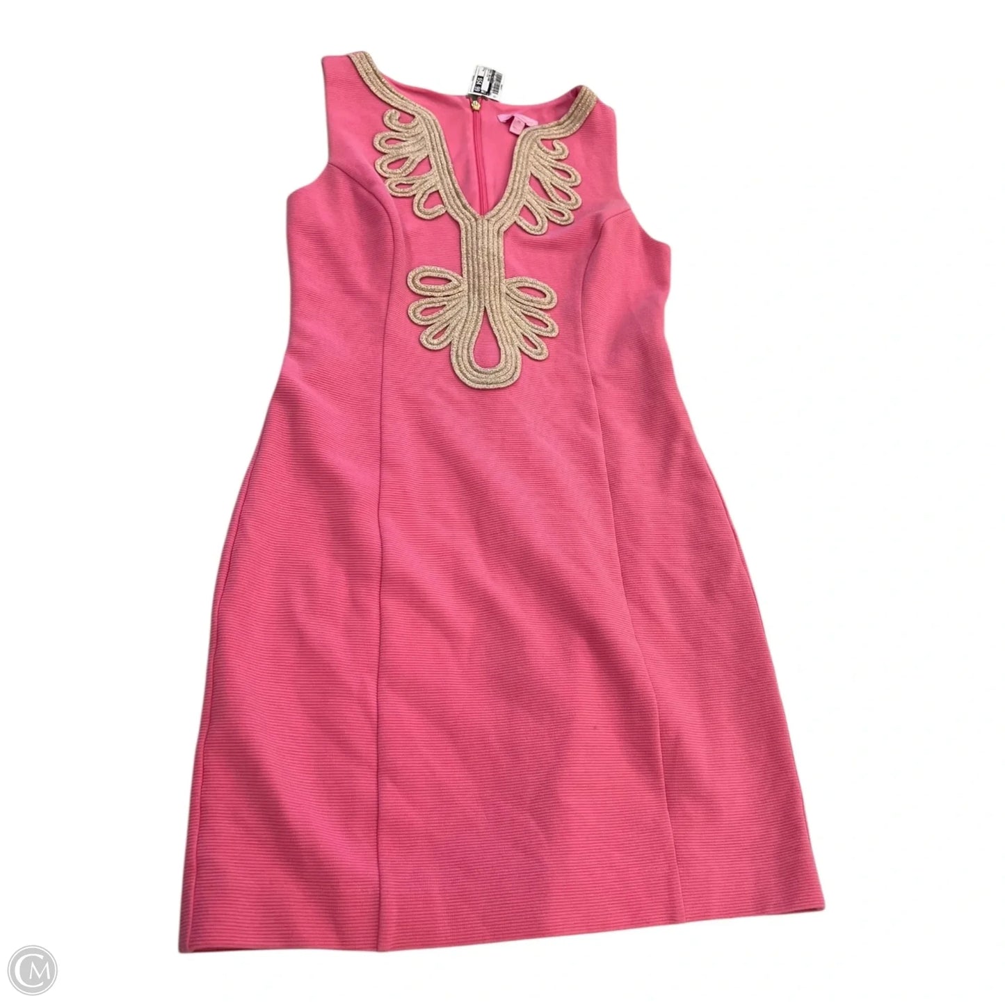 Dress Designer By Lilly Pulitzer In Gold & Pink, Size: M
