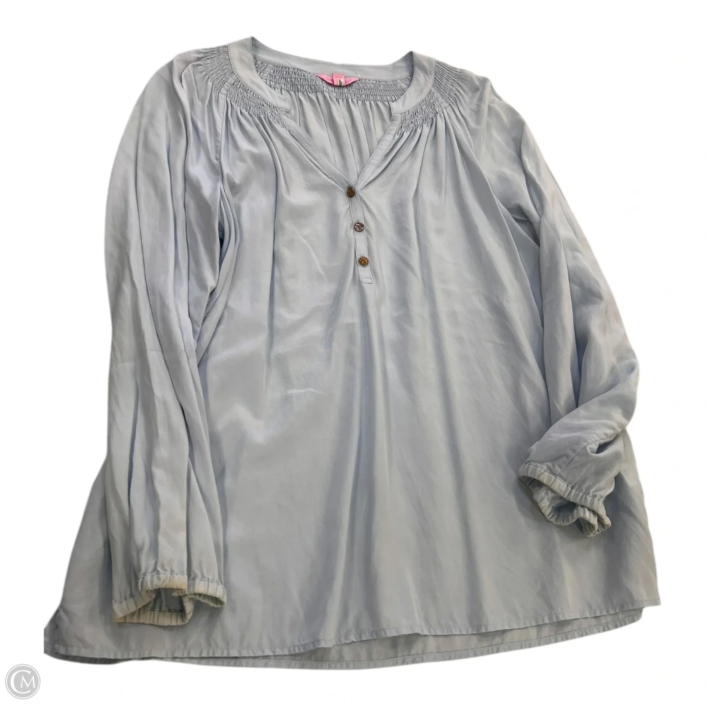 Top Long Sleeve Designer By Lilly Pulitzer In Cream, Size: M