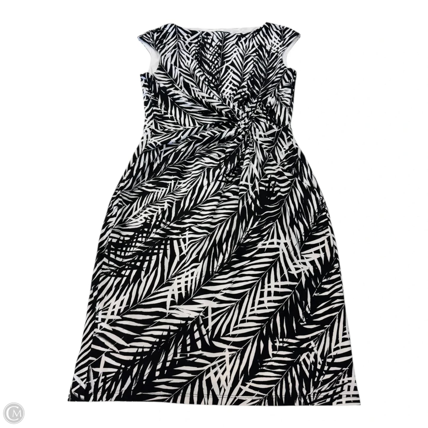 Dress Work By Lauren By Ralph Lauren In Black & White, Size: 8