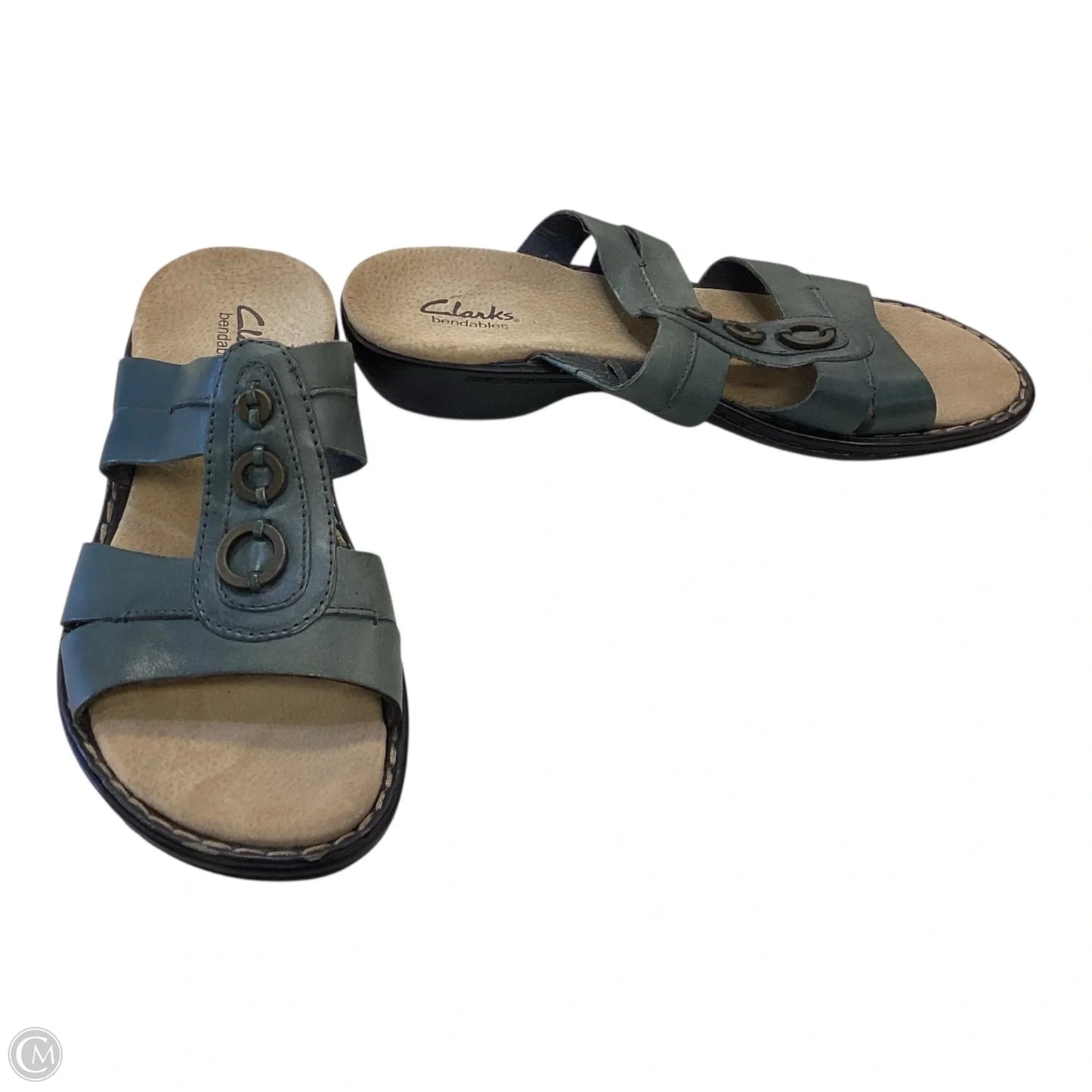 Sandals Flats By Clarks In Blue, Size: 7