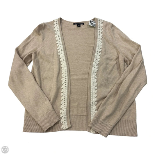 Cardigan By Banana Republic In Tan & White, Size: L