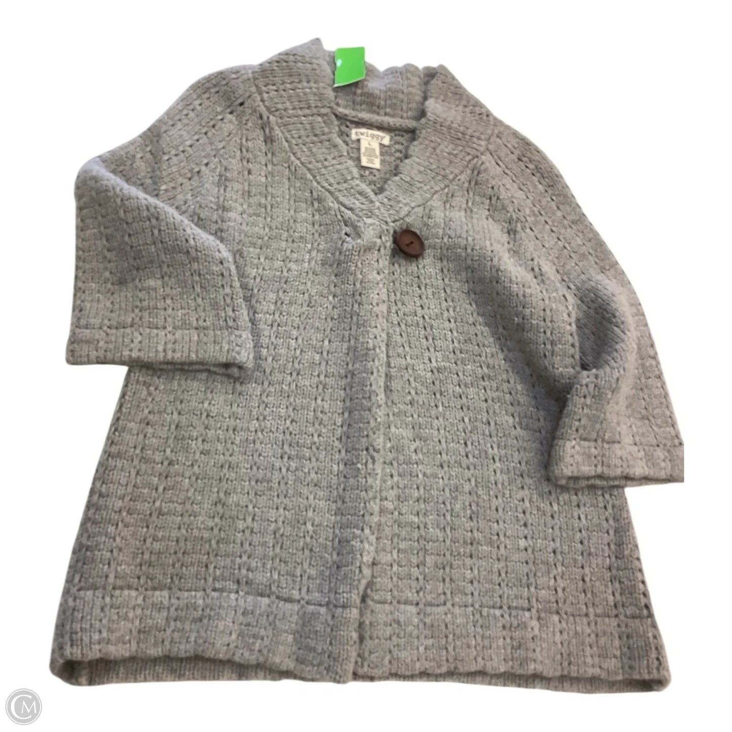Cardigan By Twiggy London Hsn In Grey, Size: L