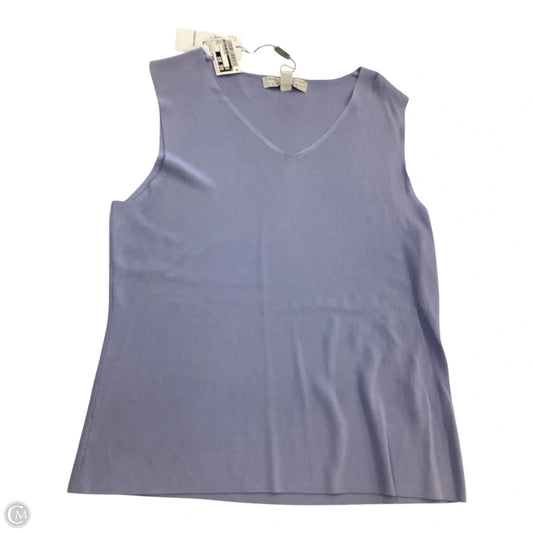 Top Sleeveless By Carolyn Taylor In Blue, Size: L