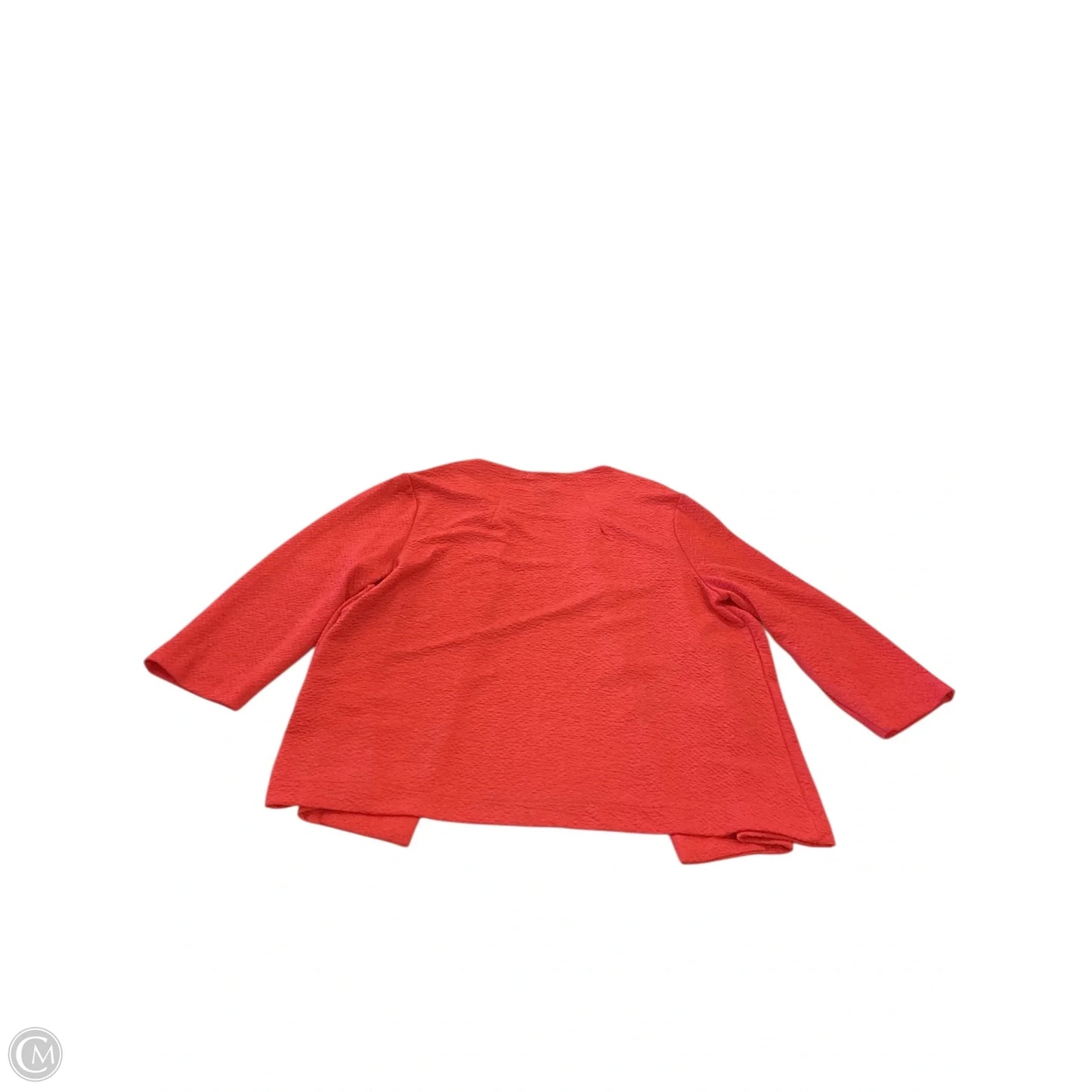 Jacket Shirt By Chicos Private Collection In Orange, Size: M