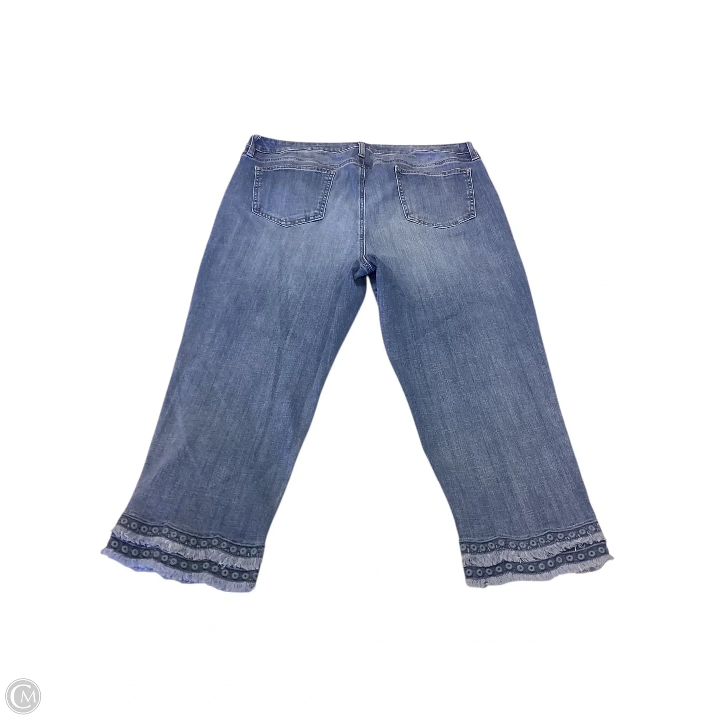 Capris By Chicos In Blue Denim, Size: 16