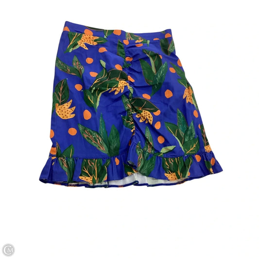 Skirt Mini & Short By Anthropologie In Blue & Orange, Size: M