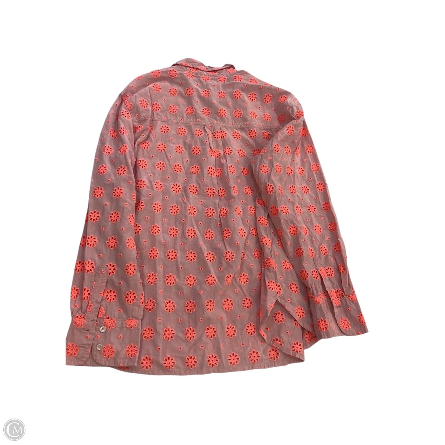 Top Long Sleeve By Boden In Orange & Pink, Size: 12p