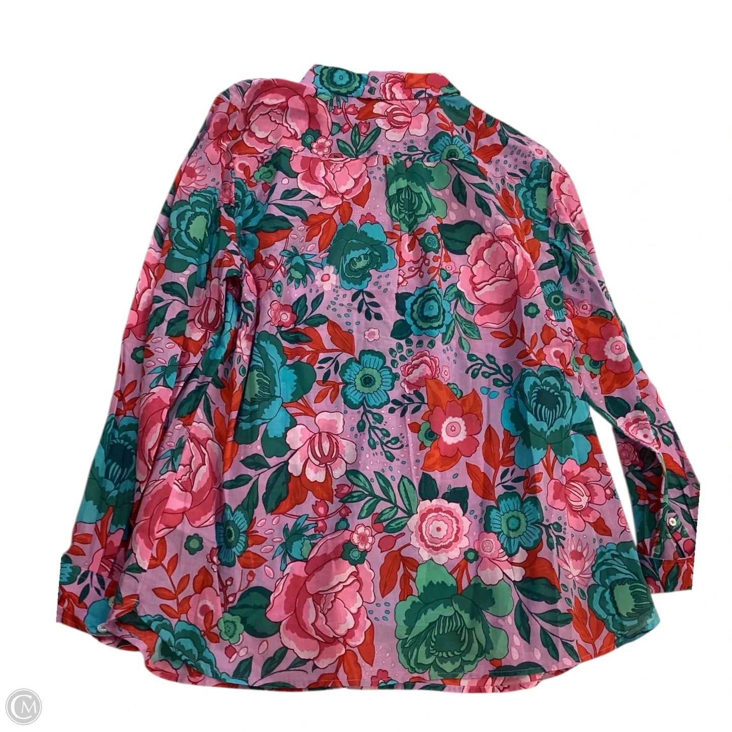 Top Long Sleeve By Talbots In Floral Print, Size: L