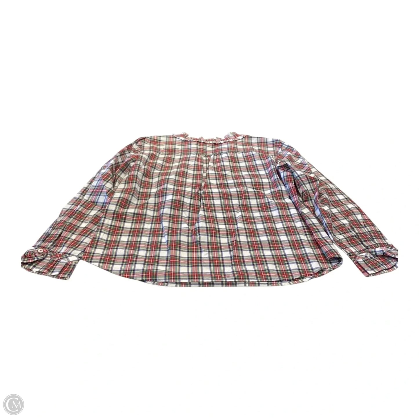 Top Long Sleeve By Talbots In Plaid Pattern, Size: Lp
