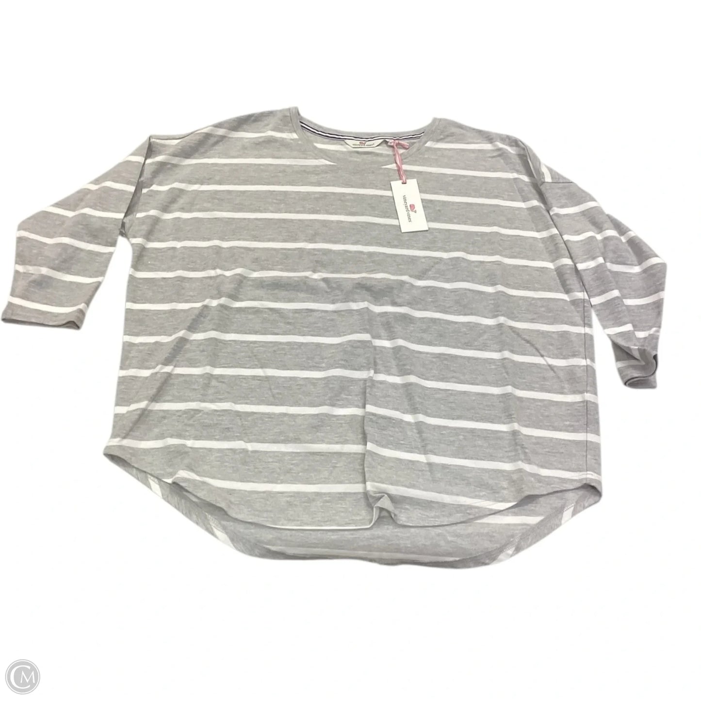 Top Long Sleeve By Vineyard Vines In Striped Pattern, Size: M